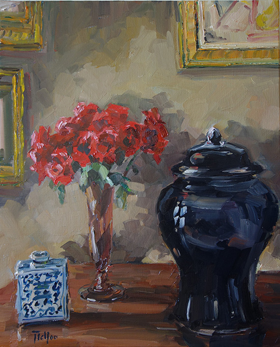 Les roses et la potiche
