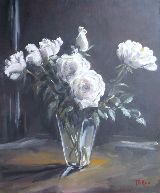 Vase dans la pénombre