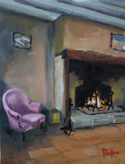 La cheminée  en hiver