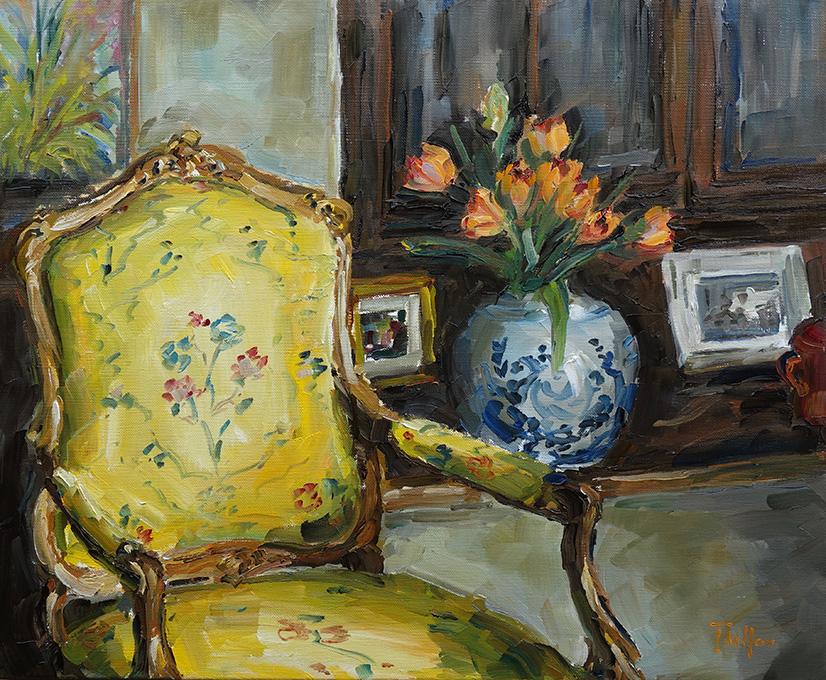 Les tulipes au salon