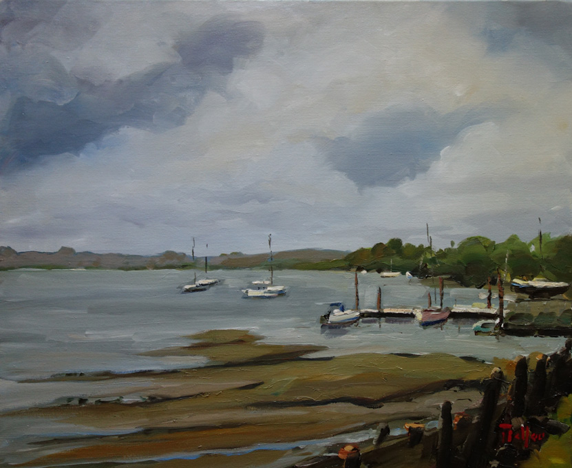 Le ponton par temps gris