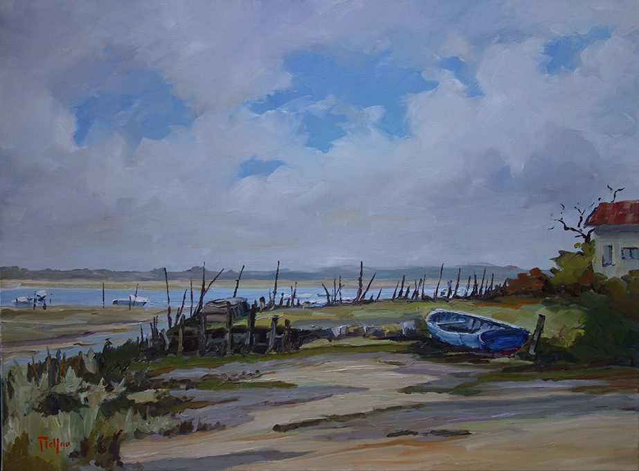 Barque échouée - Bassin d'Arcachon